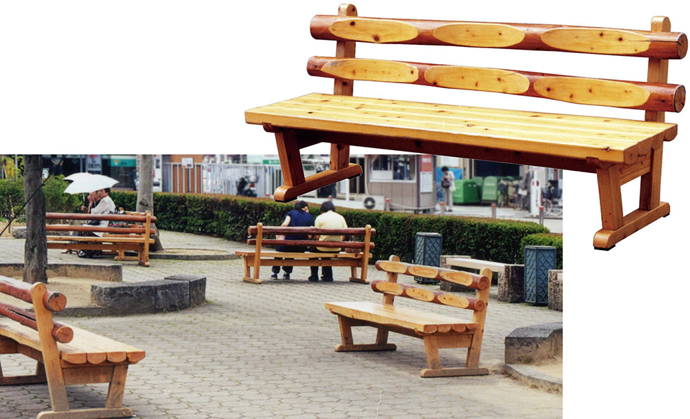 市内公共施設への木製ベンチの寄贈